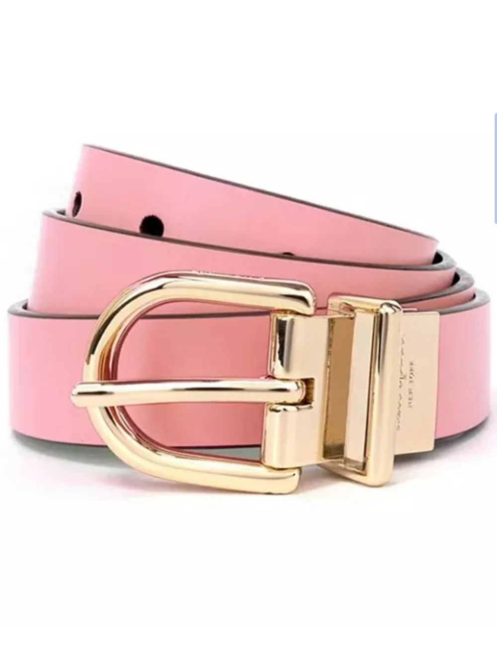 NWT Kate Spade Reversible Pink/Red Belt with Gold Buckle